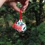 Archie The Sausage Dog Ceramic Christmas Bauble, thumbnail 1 of 7