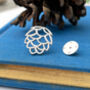 Sterling Silver Pine Cone Pin Brooch, thumbnail 1 of 10