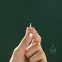 Clear Cz Lever Back Hoop In Sterling Silver, thumbnail 2 of 12