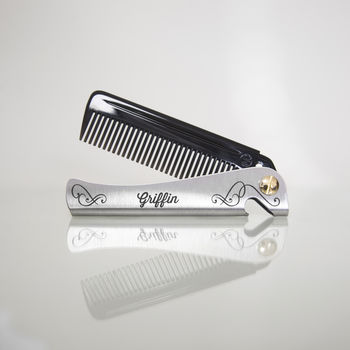 Personalised Man Comb With Leather Case, 7 of 12