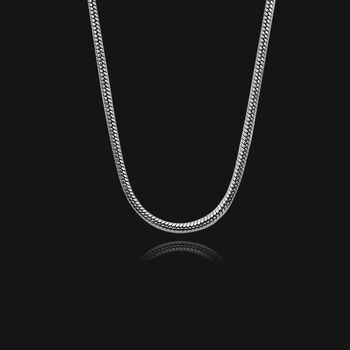 Snake Chain Necklace, Silver Stainless Steel, 3 of 6