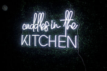 'Cuddles In The Kitchen' Neon LED Sign, 3 of 12
