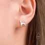 Sterling Silver Tiny Chihuahua Dog Stud Earrings, thumbnail 6 of 11