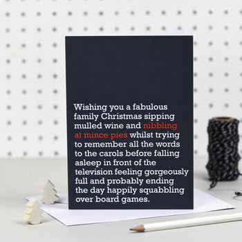 'Nibbling At Mince Pies' Christmas Card, 2 of 2