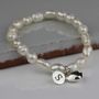 Personalised Children's Pearl And Heart Bracelet, thumbnail 2 of 9