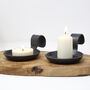 6th Anniversary Sculpted Iron Candle Dish With Curved Handle, thumbnail 7 of 8