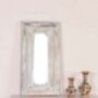 Rectangular Mirror Reclaimed Wood Teal Green, thumbnail 7 of 9