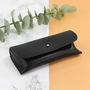 Personalised Italian Leather Glasses Case In Black, thumbnail 7 of 9