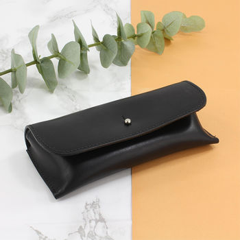 Personalised Italian Leather Glasses Case In Black, 7 of 9