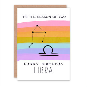 Astrological Libra Birthday Card, 2 of 2