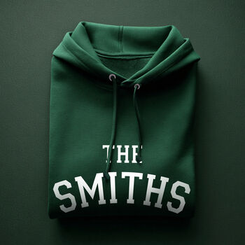 Personalised Varsity Banner Hoodie – Custom Family Name, 3 of 12