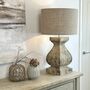 Large Chunky Solid Wood Table Lamp Aspen, thumbnail 5 of 5