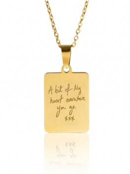 Personalised Mens Handwriting Tag Necklace, 3 of 8