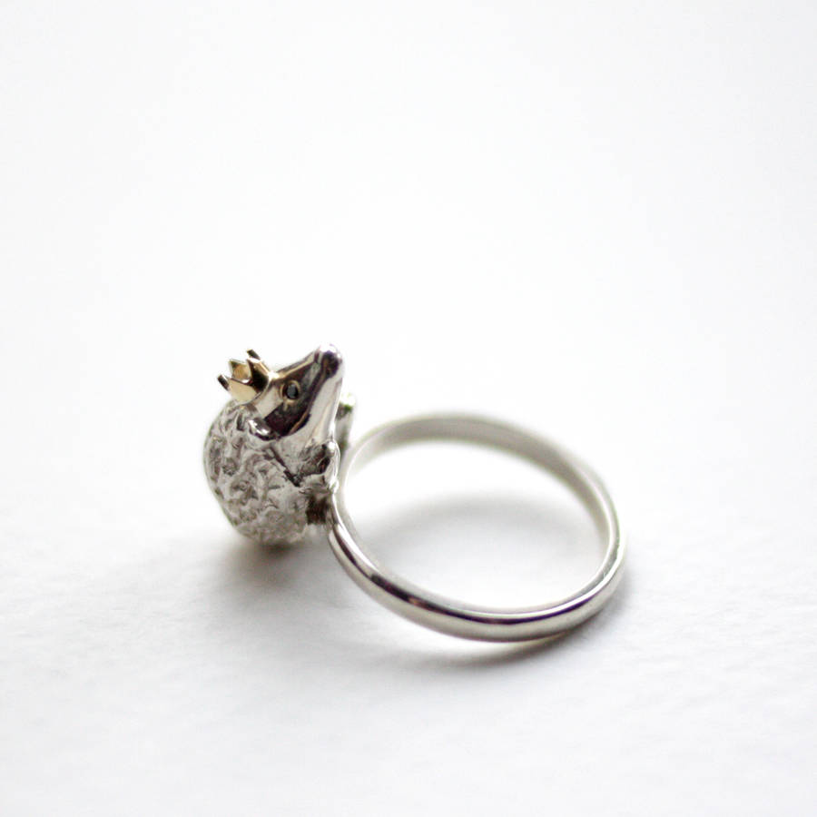 Hedgehog Ring. Silver, Gold & Black Diamonds By Rock Cakes ...