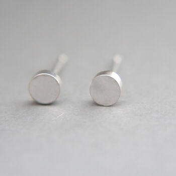Recycled Silver Dot Earrings, 3 of 5