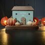 Pumpkin Inn Halloween House Block Decoration, thumbnail 1 of 2