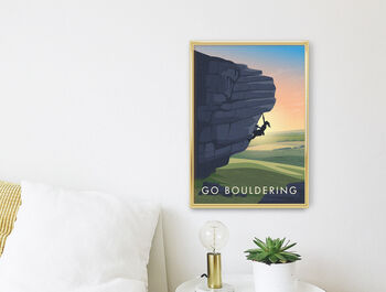 Go Bouldering Travel Poster Art Print, 2 of 8