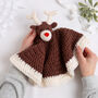 Reindeer Baby Comforter Crochet Kit, thumbnail 1 of 9