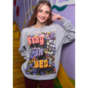 Stay In Bed Women's Slogan Sweatshirt, 3 of 11