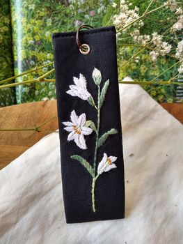 Hand Embroidered Lily Bookmark, 5 of 7