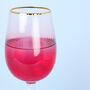 G Decor Set Of Four Monroe Ribbed Ombre Wine Glasses, thumbnail 3 of 8