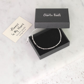 Sterling Silver 'Always In My Heart' Morse Code Bracelet, 4 of 7