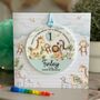 Personalised, 1st Birthday Or Any Age Blue Zoo Keepsake Card, thumbnail 3 of 3