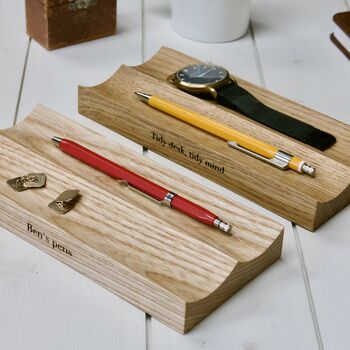 Personalised Wooden Pen And Jewellery Tray, 8 of 9
