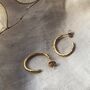 Sterling Silver And Gold Vermeil Oval Hoop Earrings, thumbnail 3 of 8