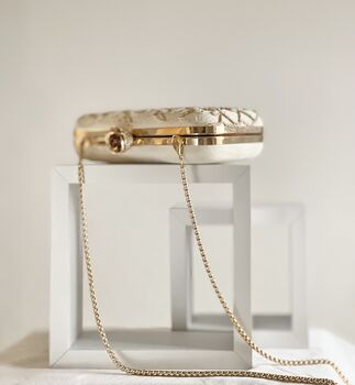 Jordan Cream Embroidered Purse In A Gift Box, 8 of 9