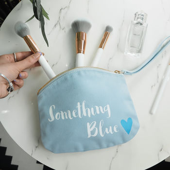 'Something Blue' Bride Make Up Bag, 3 of 5