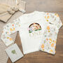 Personalised Kids Wake Up Birthday Jungle Rainbow Pyjamas, thumbnail 1 of 2