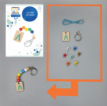 Make Your Own Personalised Letter Keyring Kit, 3 of 10