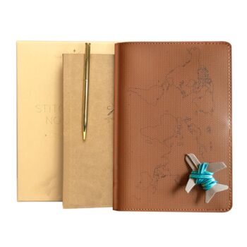 Stitch Where You've Been Vegan Leather Travel Notebook, 6 of 12