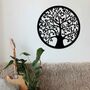 Wooden Mystery Tree Of Life Round Home Room Wall Art, thumbnail 1 of 10