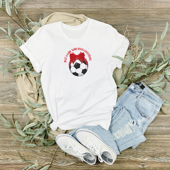 Just A Girl Who Like Football Adult Tshirt, 6 of 7