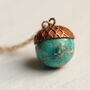 Turquoise Acorn Necklace, thumbnail 2 of 10