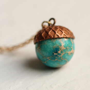 Turquoise Acorn Necklace, 2 of 10
