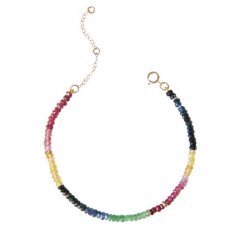 14ct Gold Rainbow Or Pearl Beaded Bracelet, 4 of 10