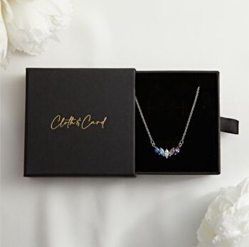 Custom Birthstone Teardrop Necklace, 6 of 11