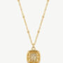 Gold Square Pearl Necklace With Bobble Chain, thumbnail 4 of 7