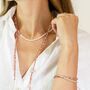 Orange Crackle Agate And Sterling Silver Beaded Necklace Or Double Bracelet, thumbnail 1 of 11