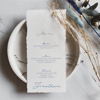Deckle Edge Wedding Menu, 7 of 11