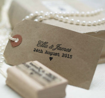 Wedding Names And Date Rubber Stamp, 4 of 5