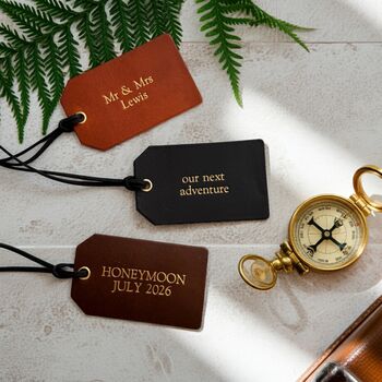 Luxury Personalised Leather Luggage Tags, 2 of 4