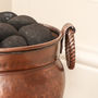 Hammered Copper Fireside Coal Bucket, thumbnail 3 of 5