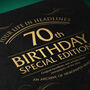 Personalised 70th Birthday Milestone Newspaper Book, thumbnail 3 of 11