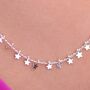 Personalised Silver Star Cluster Necklace And Bracelet Set, thumbnail 2 of 8