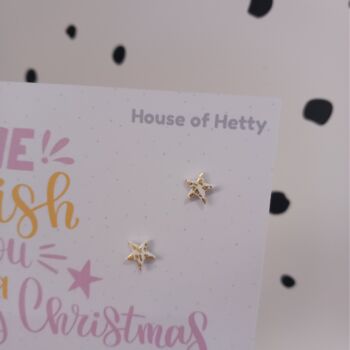 Christmas Star Earring Gift Card, 2 of 2