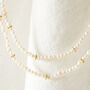 White Pearl Beaded Long Layering Necklace, thumbnail 6 of 11